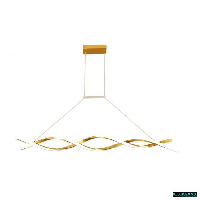 LED stropní závěsné svítidlo, zlaté, 37W, 4000K denní bílá, 4070LM