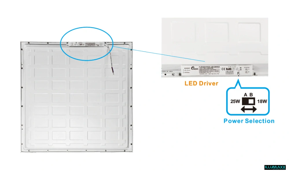 LED panel 600x600mm 25W 5000lm 230V IP20 UGR19 denní bílá 4000K