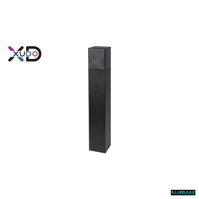 Venkovní zahradní sloupek E27 XD 50 cm hranatý černý IP44