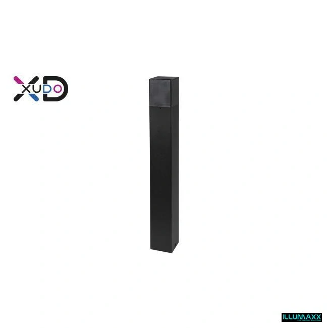 Venkovní zahradní sloupek E27 XD 80 cm hranatý černý IP44