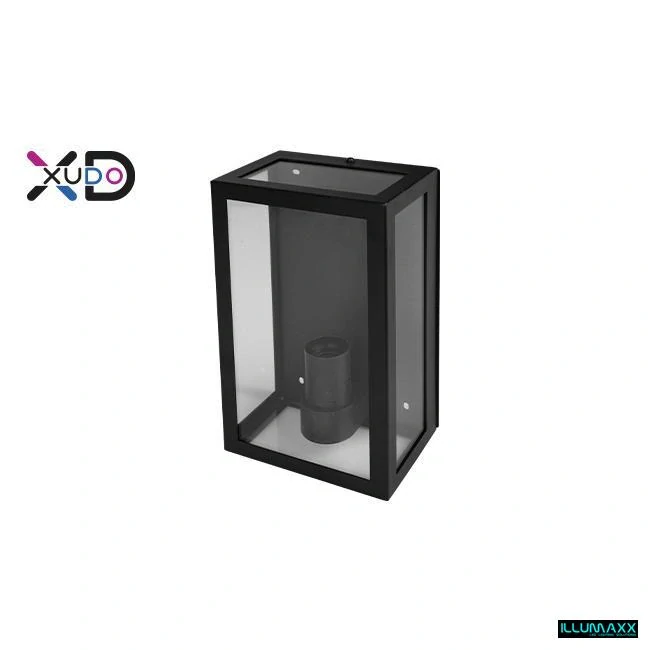 Venkovní nástěnné svítidlo E27 XD Glass černé IP44