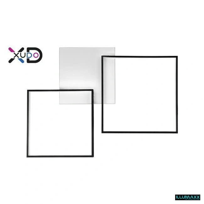 ILLUMAXX LED stropní svítidlo 57 W 79 × 58 cm CCT černé s dálkovým ovladačem