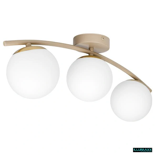 ILLUMAXX LED Stropní svítidlo BALI 3× E27 51 cm béžovo-zlaté