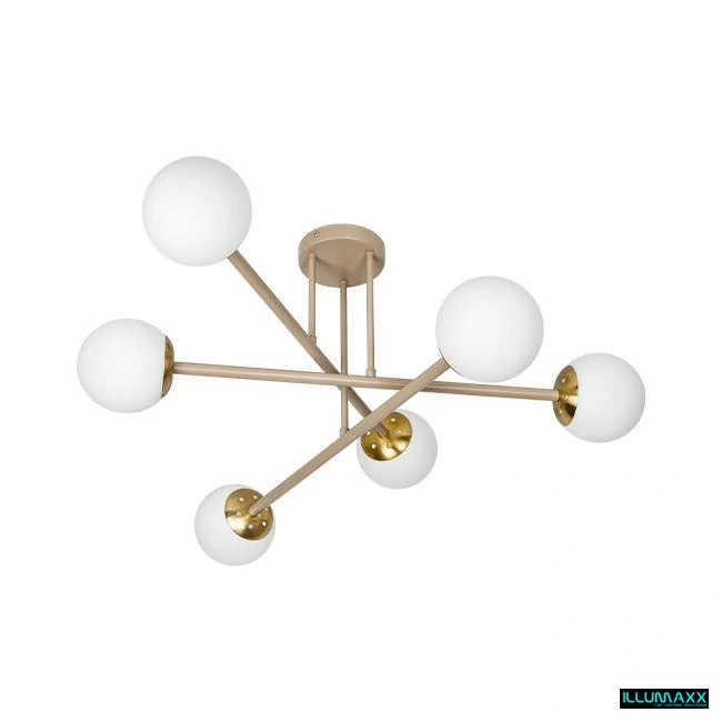 ILLUMAXX LED Stropní svítidlo BALI 6× E27 74 cm béžovo-zlaté
