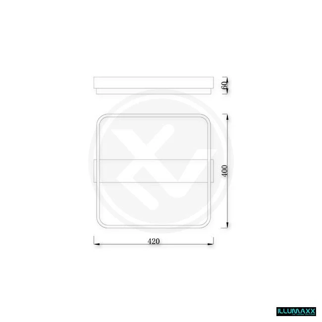 ILLUMAXX LED stropní svítidlo CENTAURI 42×40×6 cm 40 W bílé