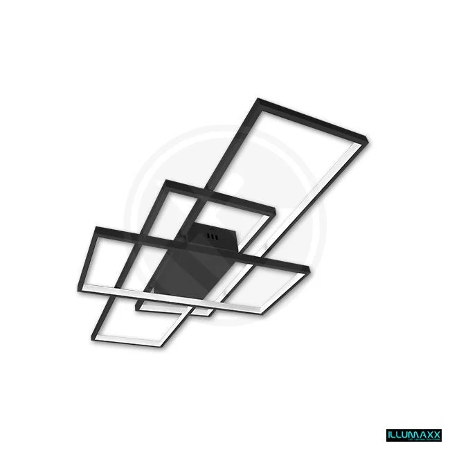 ILLUMAXX LED stropní svítidlo HYDRA 90x50x8 cm černé