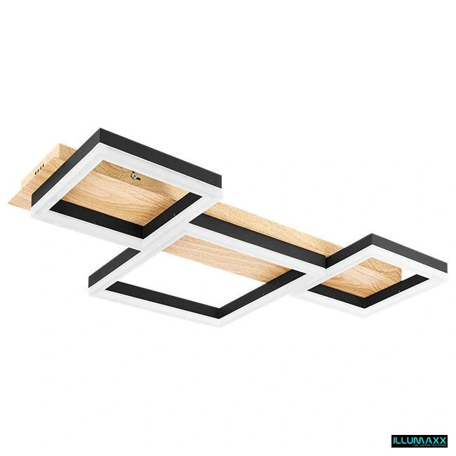 ILLUMAXX LED stropní svítidlo LIVIA WOOD černé