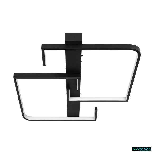 ILLUMAXX LED stropní svítidlo MORIS 62 × 50 cm 29 W 3CCT černý