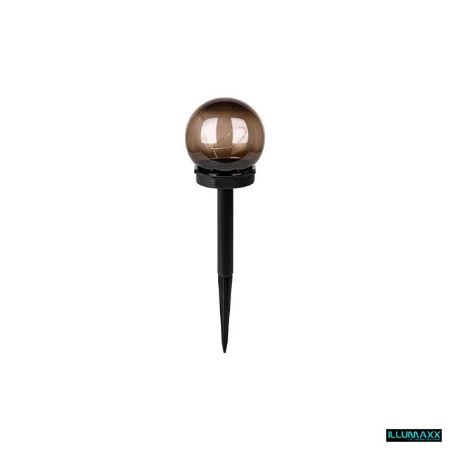 ILLUMAXX Solární LED zahradní koule 10 cm černá