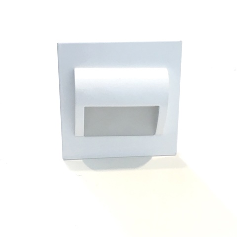 LED vestavné svítidlo schodišťové bílé DECORUS 1,5W/12V 9xSMD3014 teplá bílá