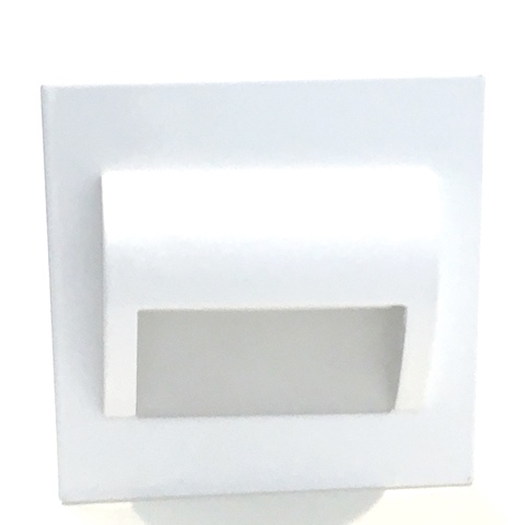 LED vestavné svítidlo schodišťové bílé DECORUS 1,5W/12V 9xSMD3014 studená bílá 