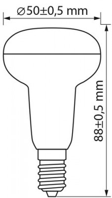 LED žárovka E14 5,5W 230V 500lm, studená bílá 6000K