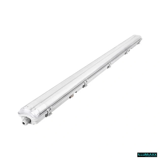 LED zářivkové svítidlo + 2xLED trubice 18W IP65, barva neutrální bílá 4000K