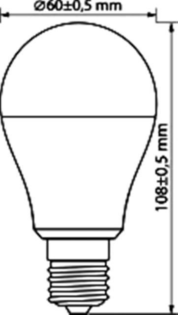 LED žárovka E27 9W 230V 810m, teplá bílá 3000K