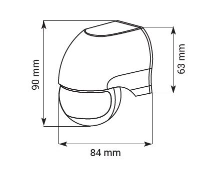 PIR 5 senzor (pohybové čidlo) IP44 1200W