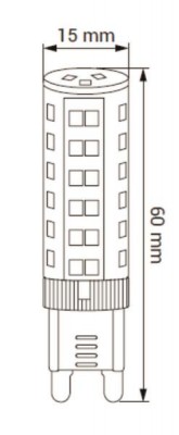 LED žárovka G9 4,5W 230V 400lm, teplá bílá 3000K