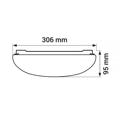 LED svítidlo IP41, 24W, 4000K, 1680LM s pohybovým a soumrakovým čidlem