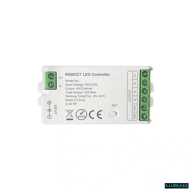 RF přijímač 039S, 12A, 2,4GHz přijímač pro ovládání RGBCCT LED pásků