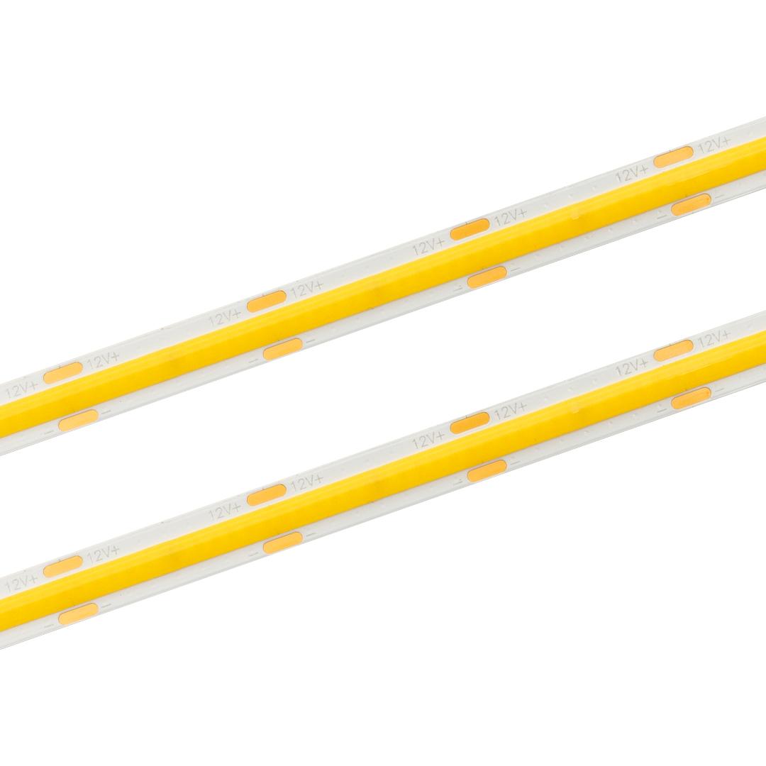 LED COB pásek 1cm, COB 480xLED/m, 11W/m, 6000K studená bílá, 1000lm/m, IP20, 12V, CR92+