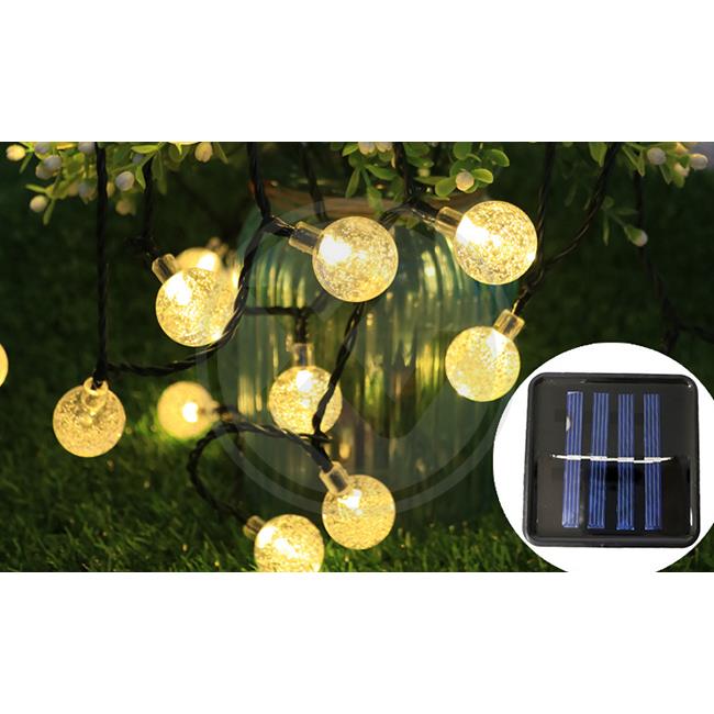 Venkovní solární girlanda SOLAR BULBS 20x LED se soumrakovým čidlem