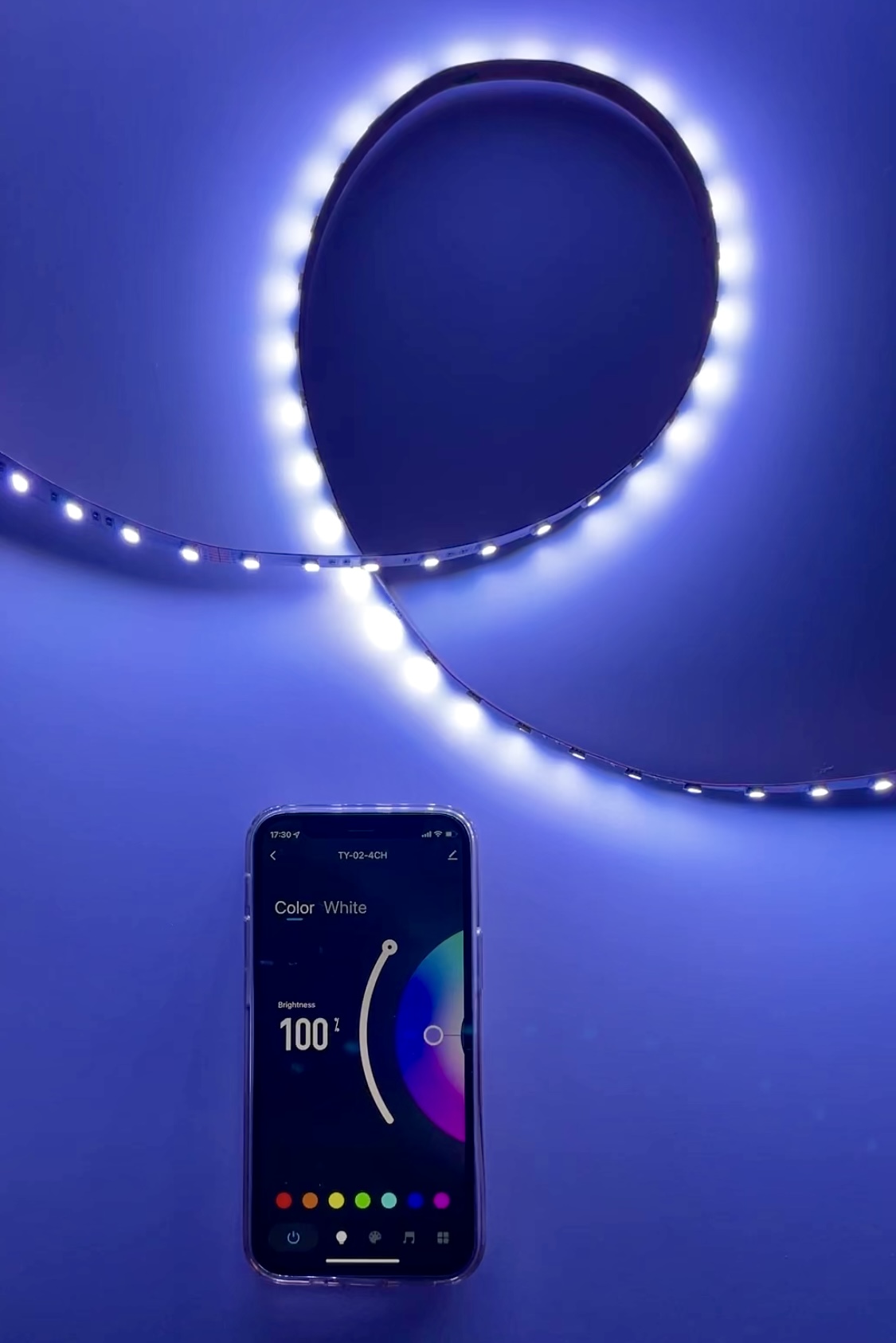 LED ovladač stmívač RGBW (přes aplikaci v telefonu)1kanál TUYA MINI DC 5-24V 6A 