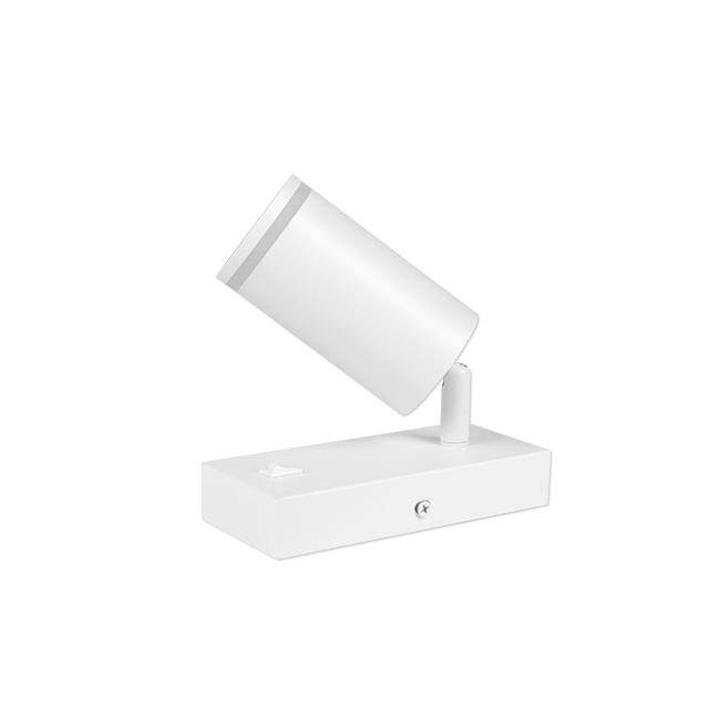 Nástěnné svítidlo do ložnice, na žárovku GU10, bílé