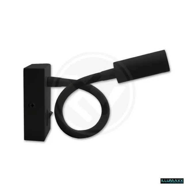 Nástěnné svítidlo do ložnice felxibilní, LED 3W 4000K, černé