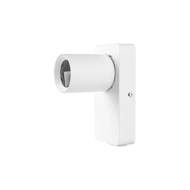 Nástěnné svítidlo do ložnice BEDROOM LIGHT WHITE SMALL USB A-C, na žárovku GU10 s USB nabíječkou, bílé