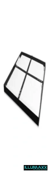 Černý LED panel přisazený obdélník 60W, 4800LM, 230V, IP20, denní bílá 4500K