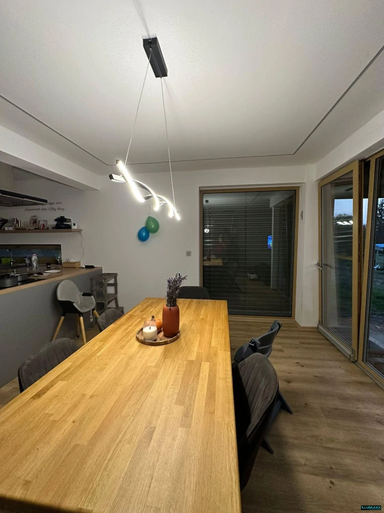 LED stropní závěsné svítidlo, černé, 37W, 4000K denní bílá, 4070LM