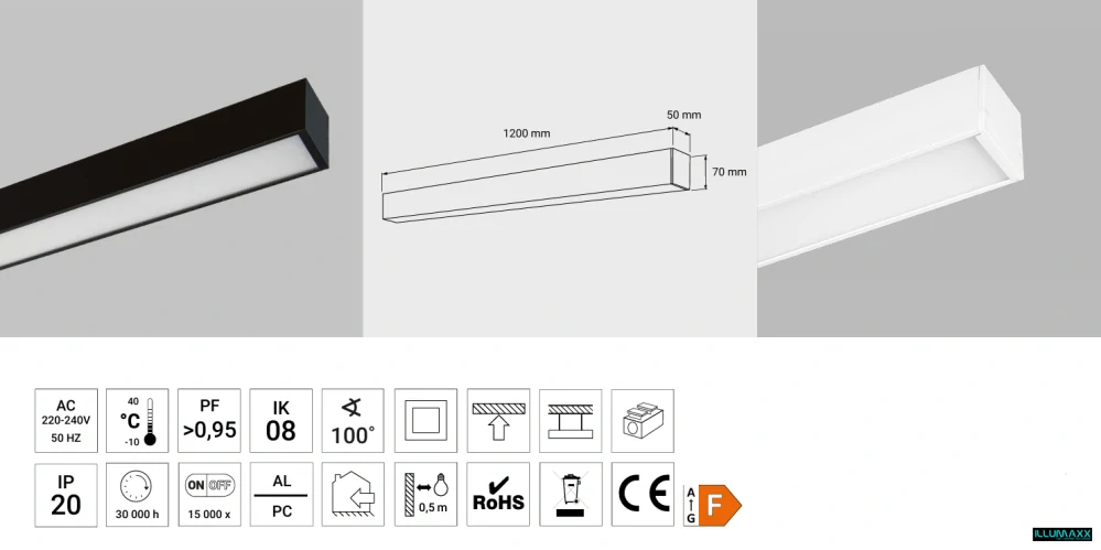 LED svítidlo DALAS LED 38W NW-S, 4000LM, 4000K IP40