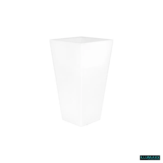 LED svítící květináč 40 × 75 cm RGBW bílý
