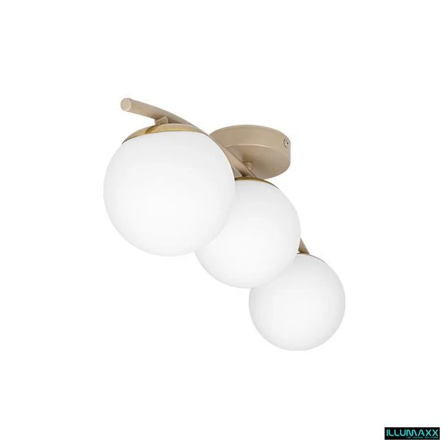 ILLUMAXX LED Stropní svítidlo BALI 3× E27 51 cm béžovo-zlaté