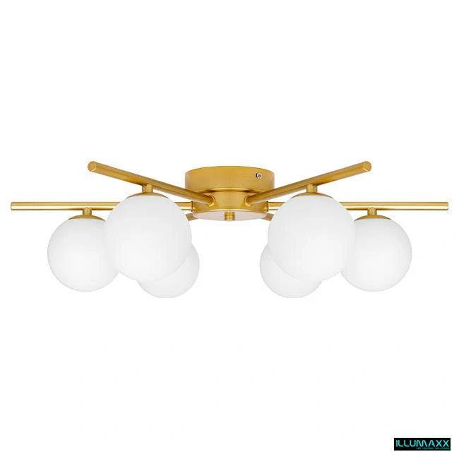 ILLUMAXX LED Stropní svítidlo BALI 6× G9 58 cm zlaté