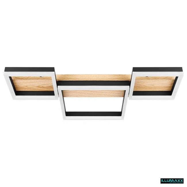 ILLUMAXX LED stropní svítidlo LIVIA WOOD černé