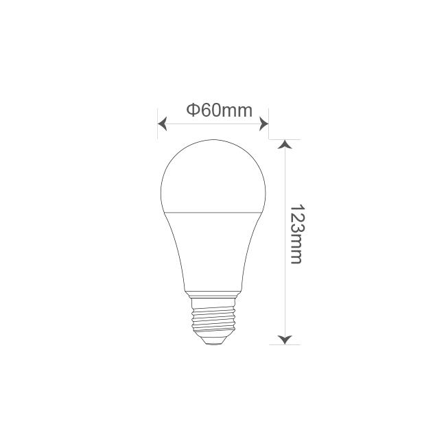 LED žárovka E27 11W 230V 1050lm, teplá bílá 3000K, s mikrovlnným pohybovým čidlem