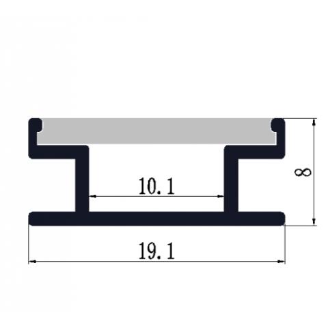 LED profil FLOOR elox 2m