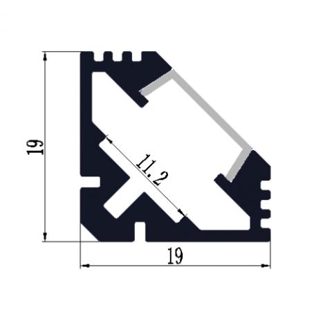 LED profil CORNER V45 elox 2m