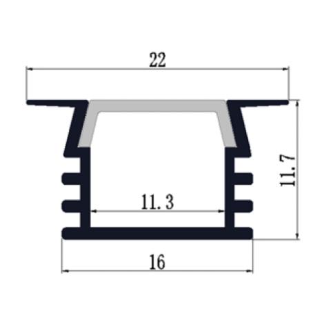 LED profil PDS BOX-IN elox 2m