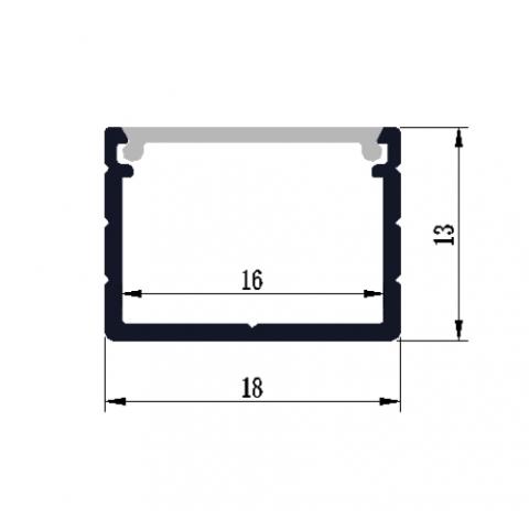 LED profil SURFACE 13 elox 2m