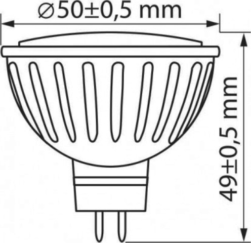 LED bodovka MR16 6W 12V 410lm, studená bílá 6000K
