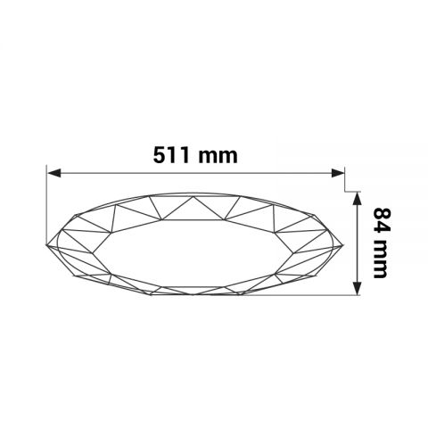 LED svítidlo s nastavitelnou teplotou barvy a jasu, 60W, 3000-6500K, 3900LM