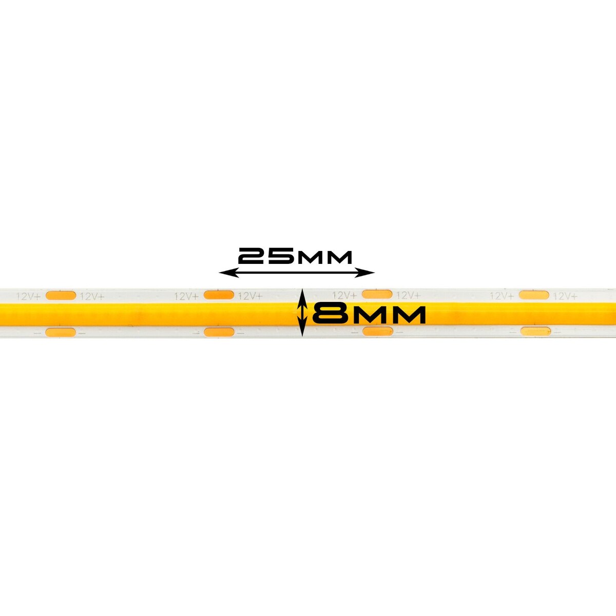 LED COB pásek 1cm, COB 480xLED/m, 11W/m, 6000K studená bílá, 1000lm/m, IP20, 12V, CR92+