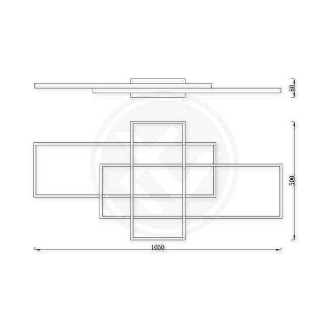 LED stropní svítidlo PEGAZ bílé s nastavitelnou teplotou barvy a jasu, 130W, 3000-6500K