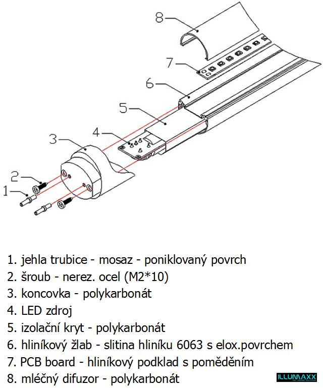 LED trubice 18W T8 120cm barva denní bílá 4000K 3060LM