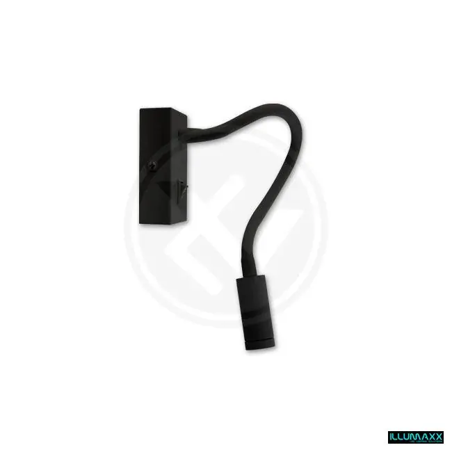 Nástěnné svítidlo do ložnice felxibilní, LED 3W 4000K, černé