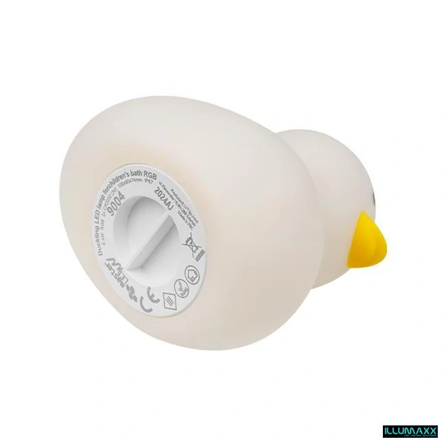 LED hračka do vany tap tap light KAČKA, 0,4W , napájení 2x baterie CR2032(3V) noční světlo