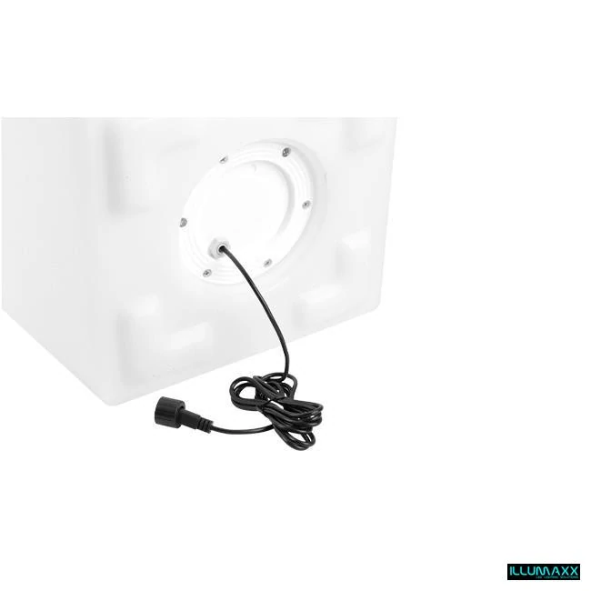 LED svítící květináč 40 × 75 cm RGBW bílý