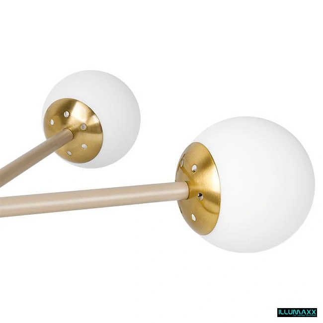 ILLUMAXX LED Stropní svítidlo BALI 6× E27 74 cm béžovo-zlaté