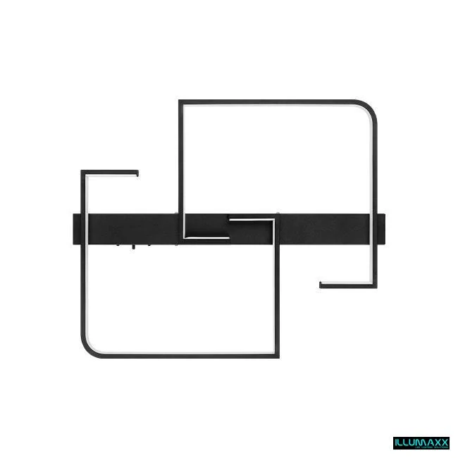 ILLUMAXX LED stropní svítidlo MORIS 62 × 50 cm 29 W 3CCT černý